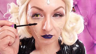 Blonde Arya Granders Scar-Covering Latex Session with Cottonwool