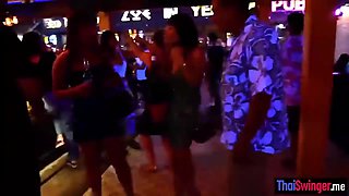 Two Thai Party Chicks Gets Fucked By An Older Tourist