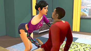 Ass fucking, sims 4, creampie