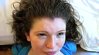 Amateur hands free close up blowjob