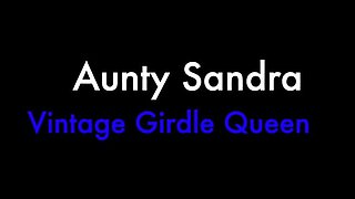 Vintage British Aunty Sandra Shows Off Huge Natural Tits in Girdle & Stockings