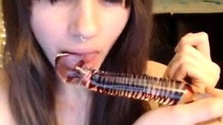 Blonde tight pussy babe has solo toy fun