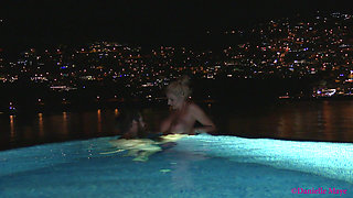 Couple Go for Late Skinny Dip Fondle