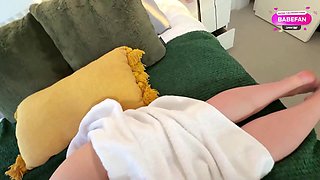 Stepbrother Caresses then Smashes His Hefty Jugs Step-sister