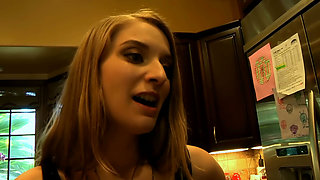 Licked Flat on the Kitchen Counter - Pale Redhead Finishes Under the Magic Wand in the Red Bed