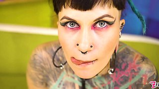 Punk Couple Passion Sloppy Deepthroat Warm Up to Hard Missionary & Spanked Ass Doggy Pound