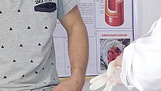 Patient Tries to Hide His Erection From the Nurse Amidst the World Cup Atmosphere.