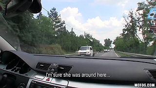 Stranded Teens - Hungarian, Brunette Angel Hot Gets Facial on the Side of the Road