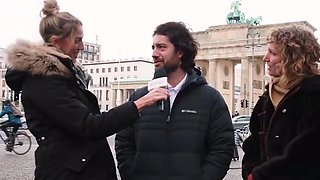 German interview with a super-fucking-hot blonde gal