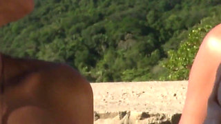 Katharine Madring and Carol Fenix on the Hor Beach Having Lesbian Sex