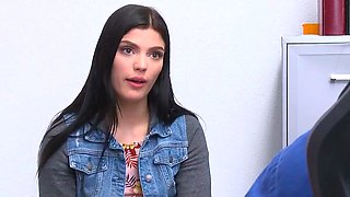 Busty teenager gets firm for her beautiful cop in a dark