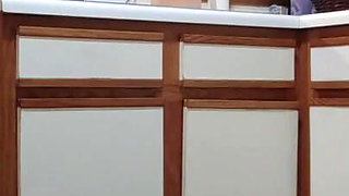 Buttcrack reveal unloading dishwasher