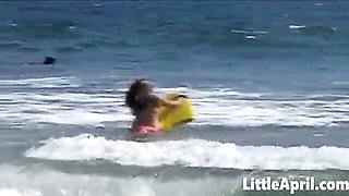 Sensuous Little April's small tits video