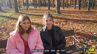 Hunt4k. she shows her boobie for currency and cheats on her gf