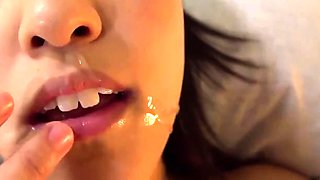 Amateur brunette Michelle with small tit