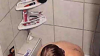 Cam Catches Wife Riding a Dildo in the Shower