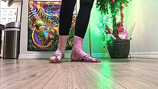 6'7 Giantess Crushes the Ground in Sandals Intense Slow-mo Stomps POV