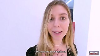 MILF Shoplifter Gets Fucked Hard in Mall Toilet - Risky POV Sex with Big Ass Blonde