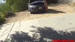 Leashed skank rough pounded doggystyle