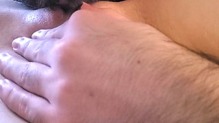Glamour young amateur lesbos licking clit and fingering