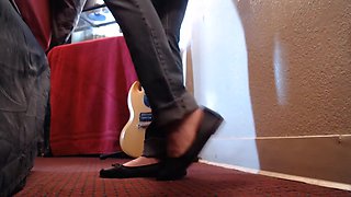 Shoeplay Puckered Feet Ballet Flats