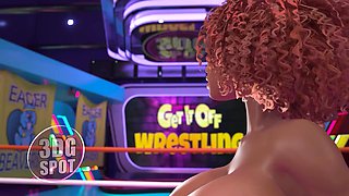 3DGSPOT - Good-sized Breasts Rock hard Tribbing During Grappling Struggle! ANIMATED BANG-OUT!