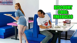 Naughty Eric and Madison's deep throat porn