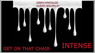 Red velvet chair creaks under intense breeding sounds that feel real