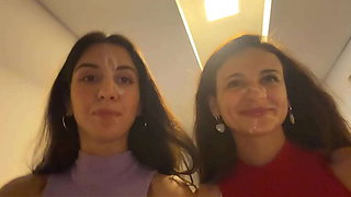 Katty West & Kate Rich: Neighbors Ask for Facial Cum Walk in Public - Amateur Brunette POV