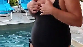 Beautiful Stepmother Takes Out Her Tits on the Beach so I Can Jerk off