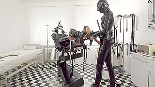 Anal Inspection Of The Rubberdoll Maid In The Clinic