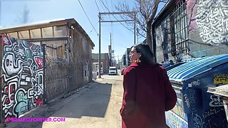 Hot MILF in public kinky movie