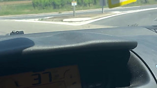 Wife Slut Woman Fountain in Car