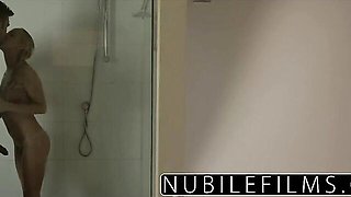 Petite Blonde's blowjob scene by Nubile Films
