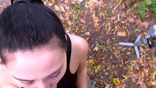 Horny Vlogger Finds Cock To Suck Outdoors