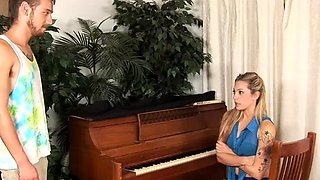 Naughty blonde femdom fetish hottie rams ass with strapon