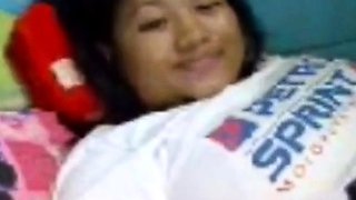 Hairy Asian Amateur Fingers Herself on Webcam