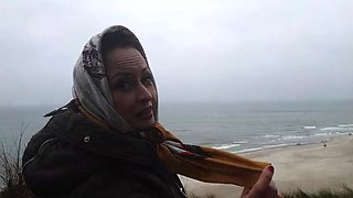 Wanilianna Squirts & Pee in Public Place Amateur MILF Stockings Solo