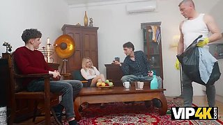 Daddy Shows Son’s Girlfriend His Bigger Dick – Steve Q. & Jessie Ames