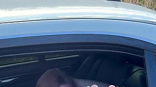 Spanking in the Car on the Heels and Butt