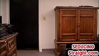 Str8 wild dude enjoys blowing dick and jerking it hard