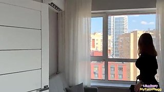 Amateur Handjob & Foot Fetish with Busty Businesswoman Likabusy - Rough Doggystyle & Cowgirl Riding for Money