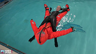 Human Life Raft - Inflated Suit Slave Pool Domination