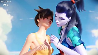 Compilation of steamy 3D anime action featuring Overwatch characters getting down and dirty