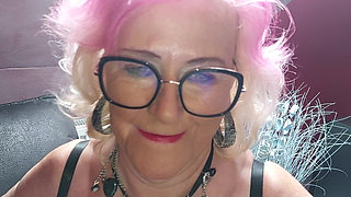 Busty Mature Slut Squeezes Massive Tits Moaning in Heels