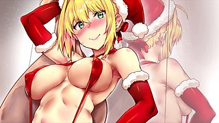 Padoru Christmas excitement - hentai jerk off instructions