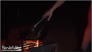 Doggy-style camping sex with a passionate college girl