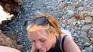 AnjaAmelia - Direkt am Strand - Outdoor-halsfick extrem