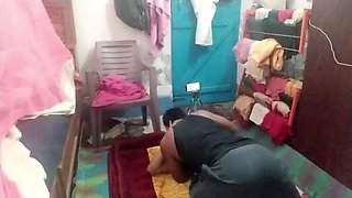 Desi Stepmom Shares Bed with Stepson - Rough Hardcore Fucking & Blowjob