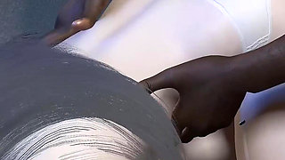 3D Cute Asian Babe Wearing Sexy Lingerie Got Fucked by BBC